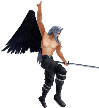 Dissidia Sephiroth Ex Sephirothex Alt Sephiroththirdexmode - Sephiroth Shirtless (344x376), Png Download