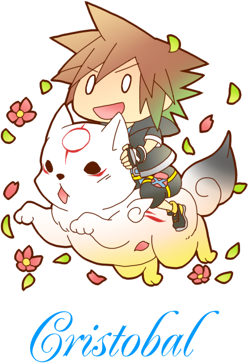 Kingdom Hearts Sora Okami - Kingdom Hearts Fanart Sora (640x788), Png Download