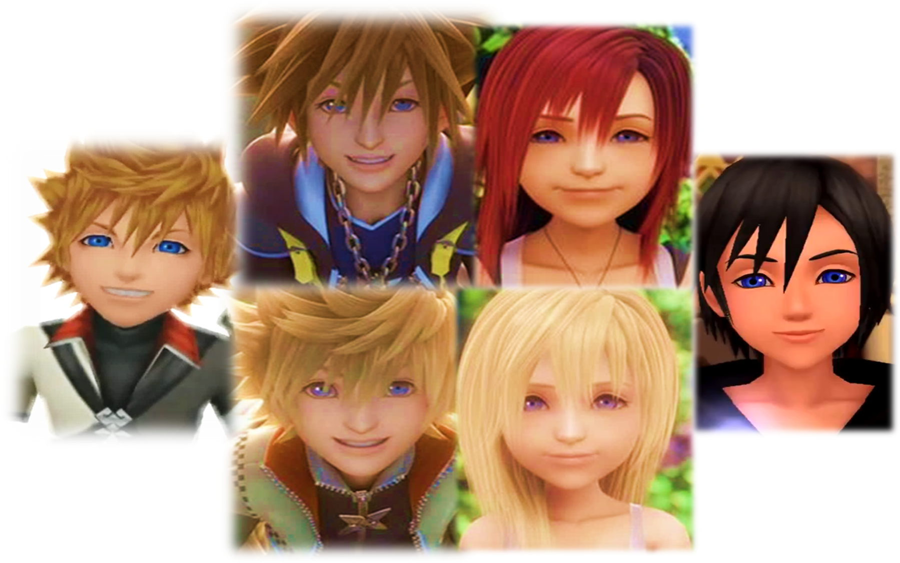 Kingdom Hearts Trios Images Kingdom Hearts Sora Kairi - Kingdom Hearts Roxas (1799x1125), Png Download