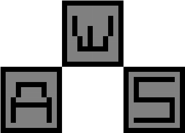 Wasd - Pixel Art (490x300), Png Download