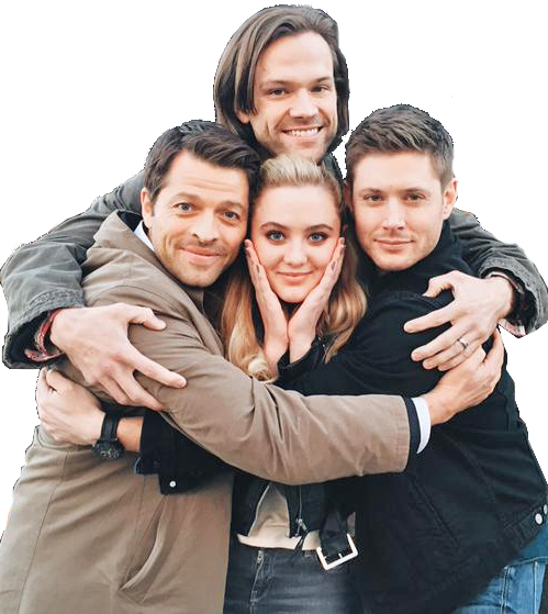 Jared Padalecki Png - Kathryn Newton Jensen Ackles (499x559), Png Download