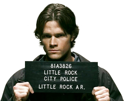 Jared Padalecki Png - Sam And Dean Jail (430x338), Png Download