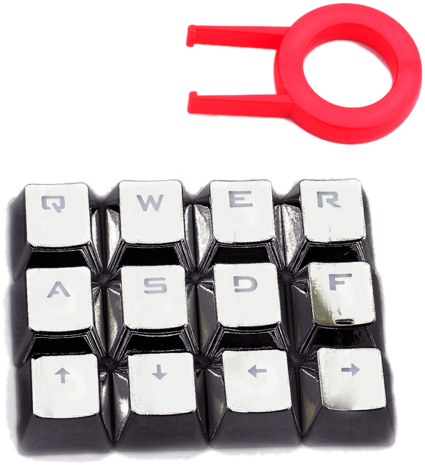 Redragon A103gr Mechanical Keyboard Caps 12 Chrome (774x774), Png Download