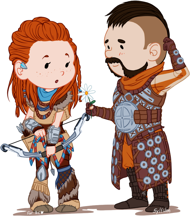 13 Replies 136 Retweets 651 Likes - Horizon Zero Dawn Aloy And Erend (922x994), Png Download