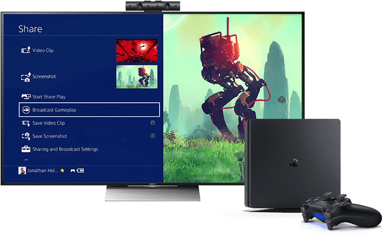 Přátelská Konzole - No Man's Sky (playstation 4, Blu-ray Disc) (937x528), Png Download