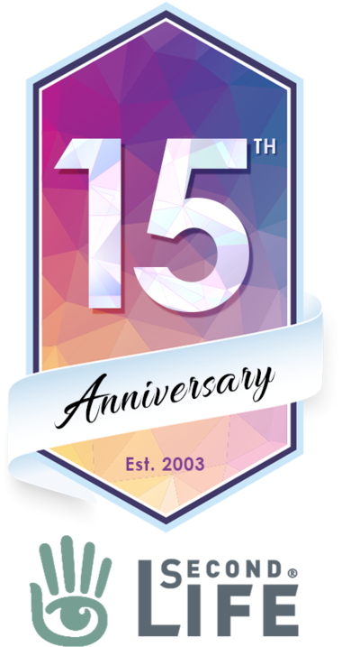 Sl15b Logo Lg - Second Life 15th Birthday (393x750), Png Download