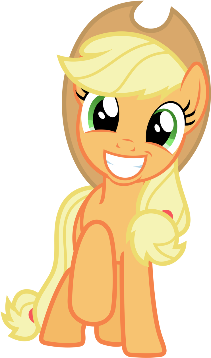 Fanmade Super-happy Applejack - My Little Pony Applejack (900x1260), Png Download