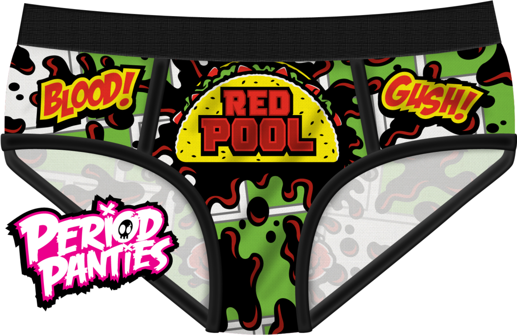 Redpool Briefs - Deadpool Period Panties (1024x664), Png Download