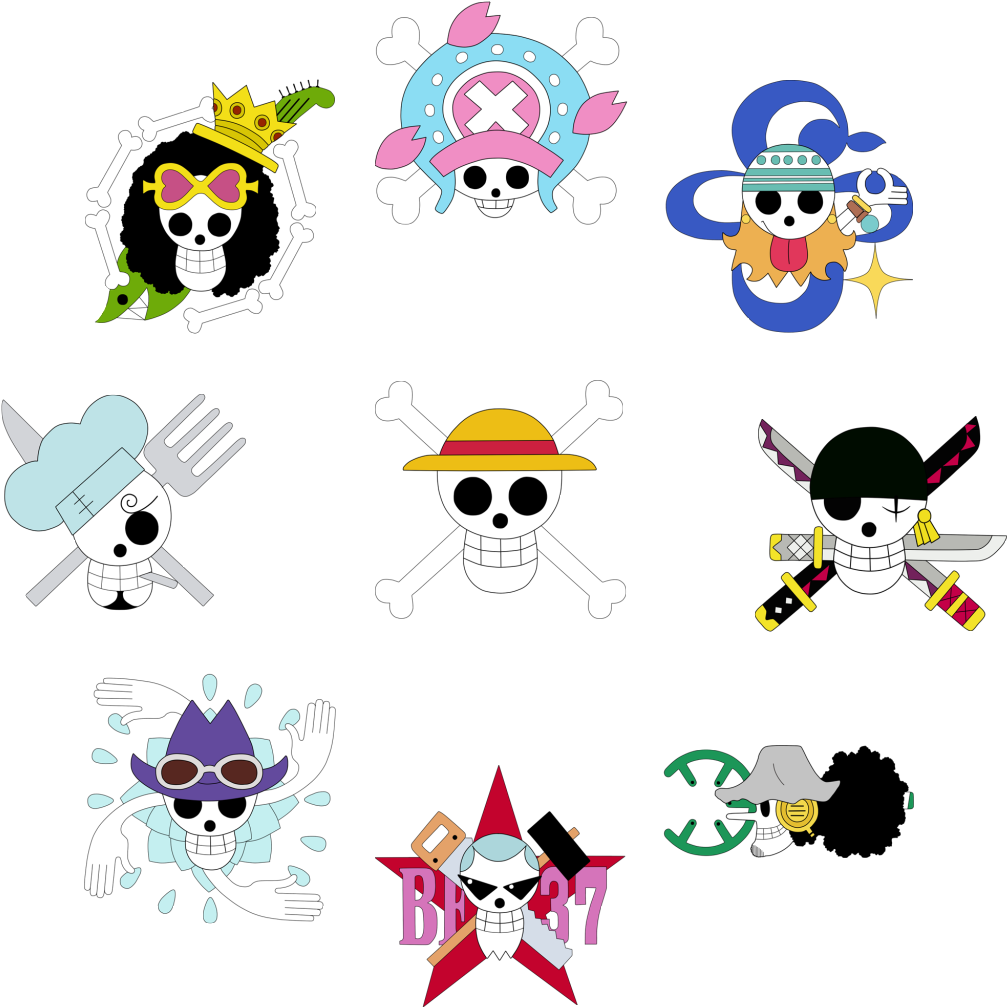 Spoiler - Luffy Time Skip Jolly Roger (1024x1024), Png Download
