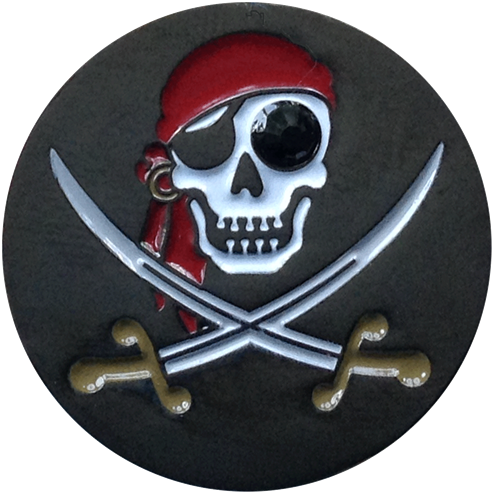 Jolly Roger Pirate Ball Marker & Hat Clip - Readygolf - Jolly Roger Pirate Ball Marker & Hat (500x500), Png Download
