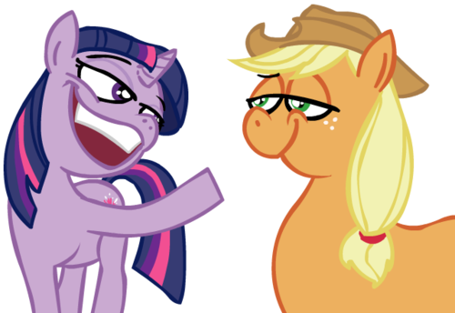 Fanmade Ax Brütaloo Twilight & Applejack - My Little Pony Applejack Twilight (500x344), Png Download