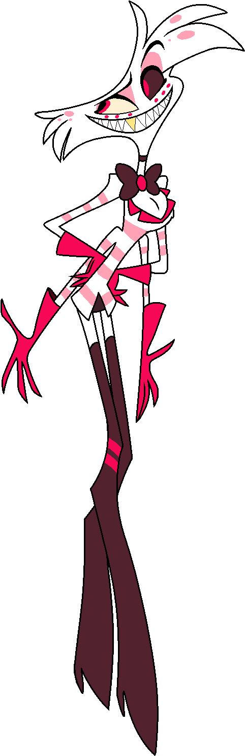 Angel Dust By Toughdoge - Vivziepop Hazbin Hotel Angel Dust (500x1533), Png Download