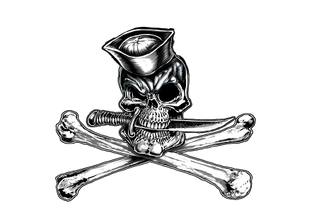 Gallery For &gt - Jolly Roger Navy Tattoo (450x321), Png Download