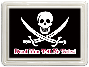 Jolly Roger Porcelain Magnet - Pirates Flag (432x432), Png Download
