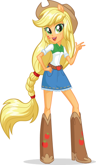 Applejack Eqg Pic Source - Apple Jack Equestria Girls (308x531), Png Download