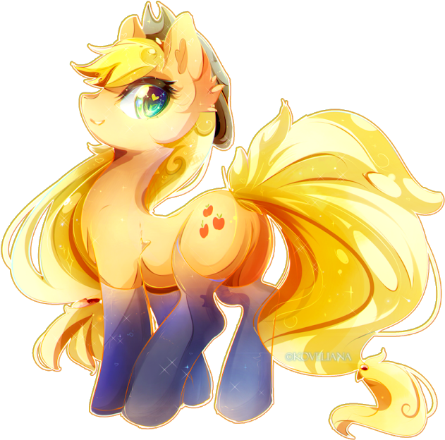 Applejack - Anime (650x633), Png Download
