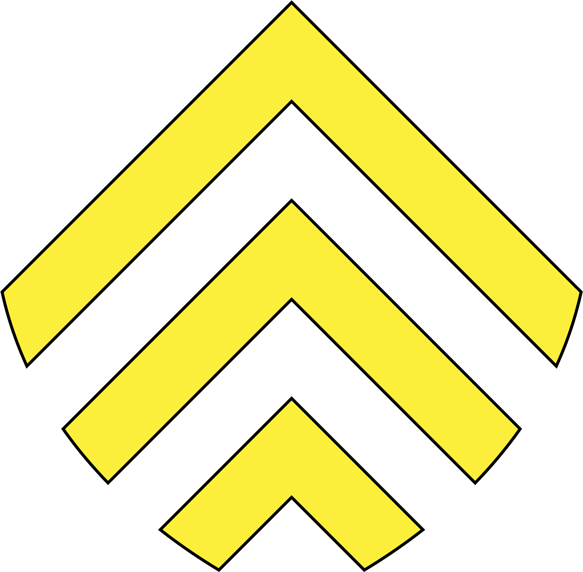 Open - Triple Chevron (2000x2200), Png Download