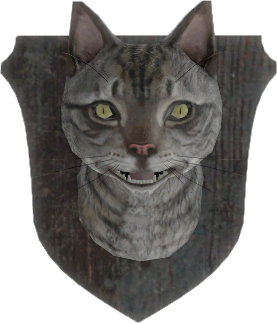 Fo4 Mounted Cat Head - Cat Head Fallout 4 (556x648), Png Download
