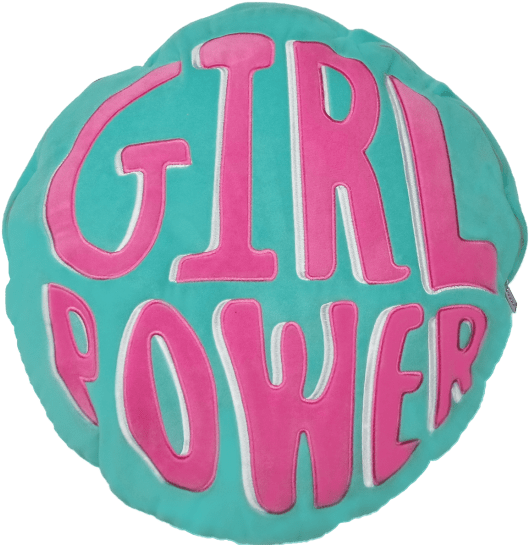 Picture Of Girl Power Storage Embroidered Pillow - Frankie's On The Park (550x550), Png Download