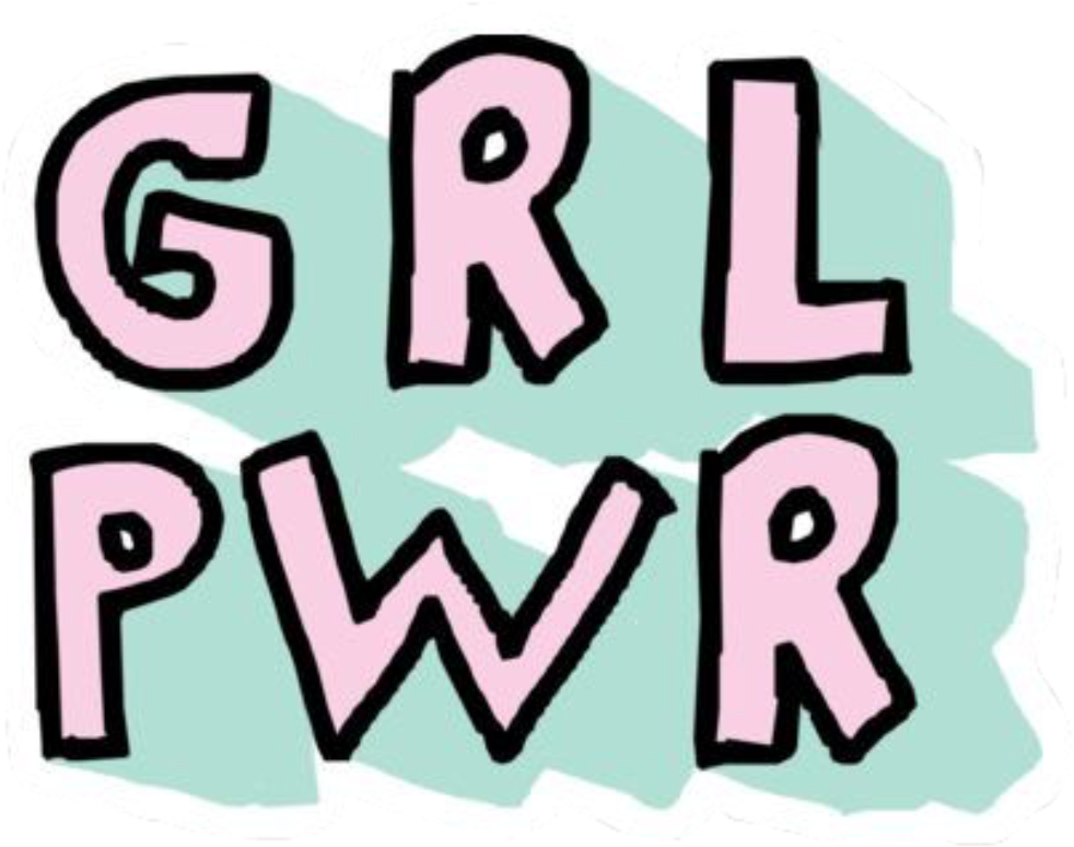 Art Edit Girlpower Grlpwr Tumblr Picsart Sticker Freeto - Grl Pwr Clip Art (1024x1122), Png Download