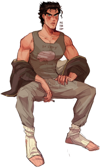 Morning Smokes Ft Comfy Jotaro - Jojo Bizarre Adventure Fanart Jojos (500x707), Png Download