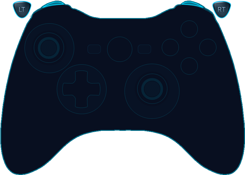 Xbox360 Controller Triggers - Game Controller (1000x598), Png Download