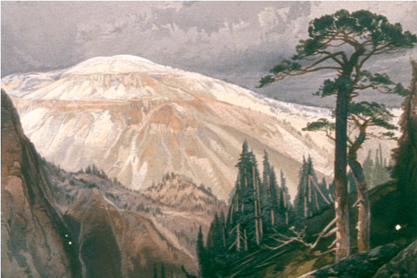 Topmost Tree Line - Yellowstone National Park, Tower Falls (600x600), Png Download