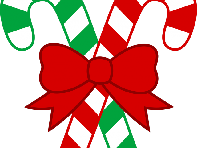 Candy Cane Clipart Divider - Christmas Clipart (640x480), Png Download