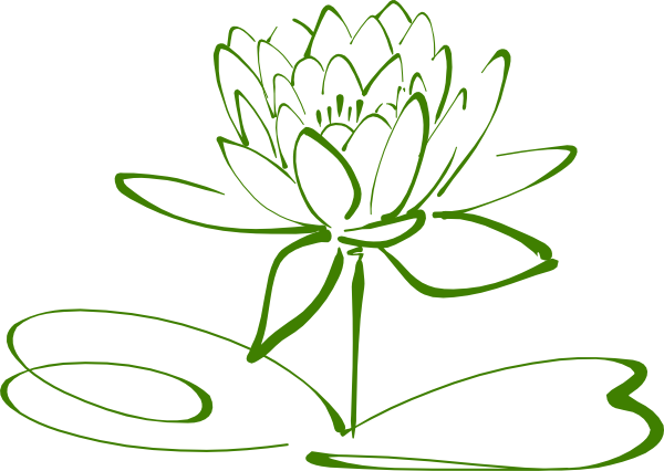Green Lotus Flower Clipart (600x426), Png Download