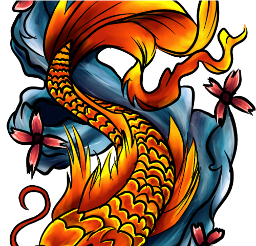 Flower Tattoo Png Transparent Images - Draw Colour Tattoo (640x480), Png Download