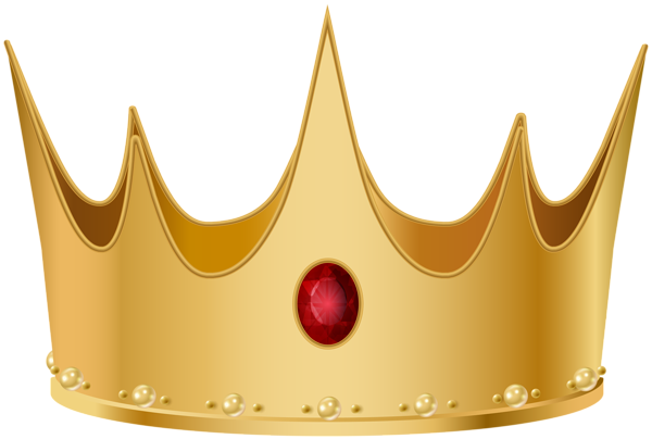 Golden Crown Transparent Png Clip Art Image - Gold Crown Transparent Art (600x404), Png Download