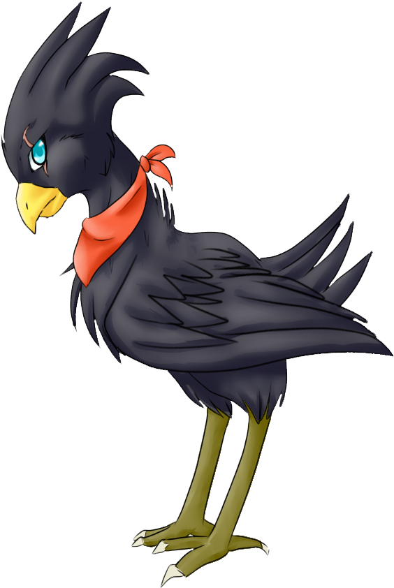 Purple Chocobos - Chocobo Black (625x870), Png Download