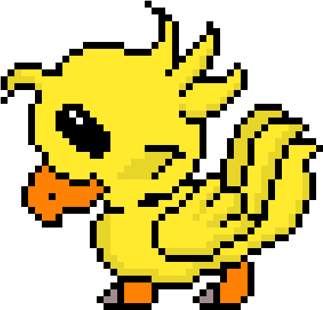 Chocobo - Pixel Panda Queen Duvet (550x530), Png Download