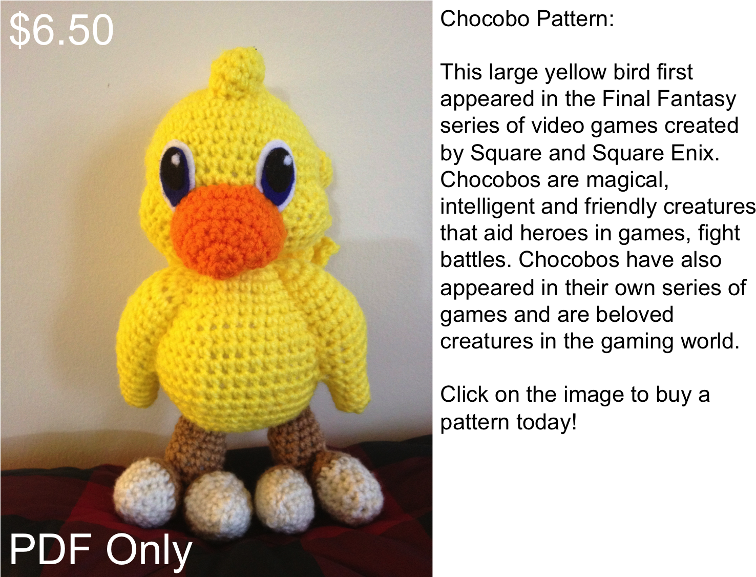 Chocobo Crochet (1500x1130), Png Download
