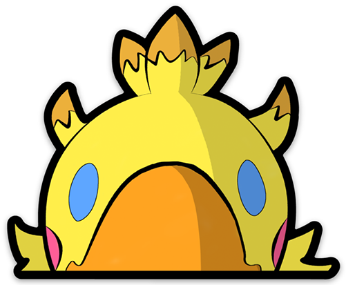 Peeking Chocobo - Chocobo (500x500), Png Download