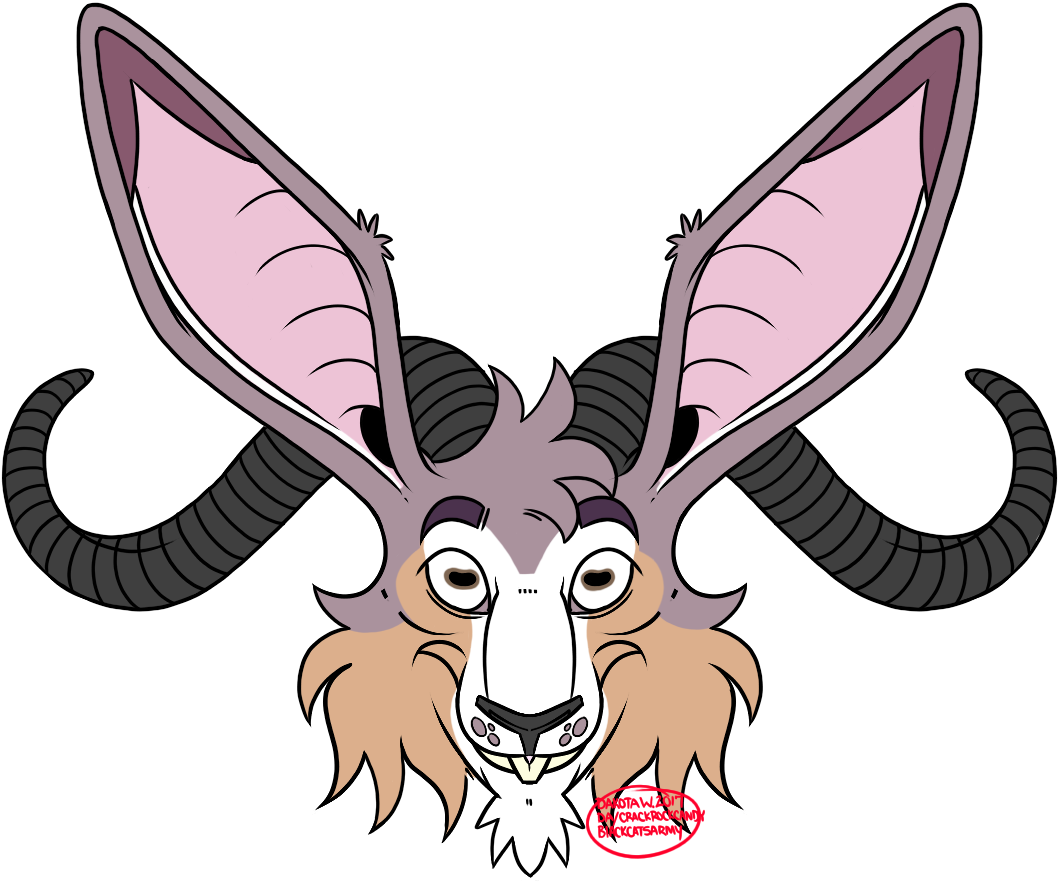 Clipart Goat Horns - Anthro Goat (1095x905), Png Download
