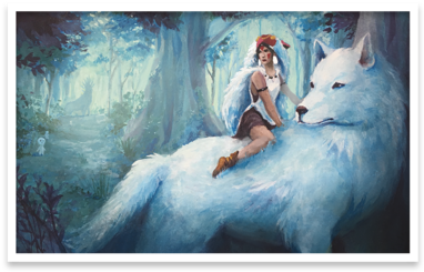 Protector Of The Forest - Painting (400x400), Png Download