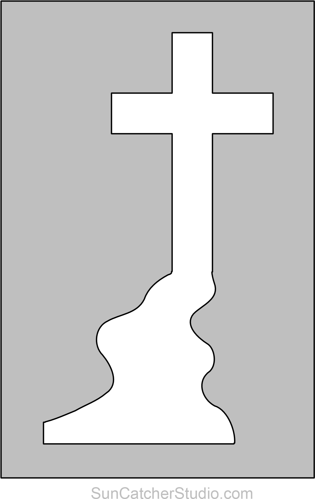 Calvary Cross - Scroll Saw Cross Patterns (1930x1930), Png Download