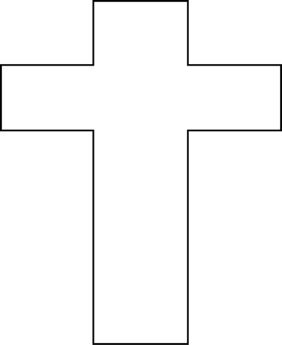 Black Cross Outline Clipart Images Pictures Becuo Hlzxs5 - Croix Funéraire (409x500), Png Download