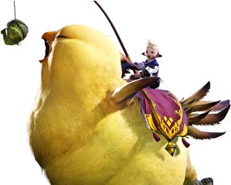The Fat Chocobos - Final Fantasy Xiv Chick Mount (470x265), Png Download