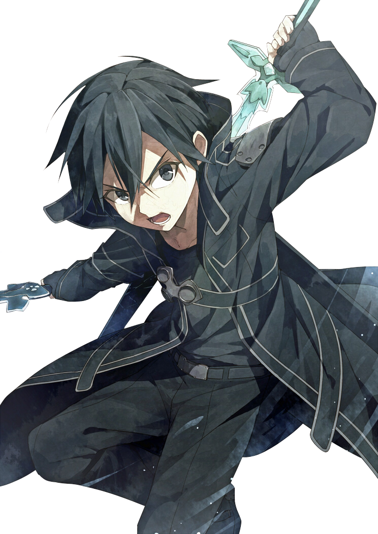 Kirito - Sword Art Online Kirito Fanart (744x1052), Png Download