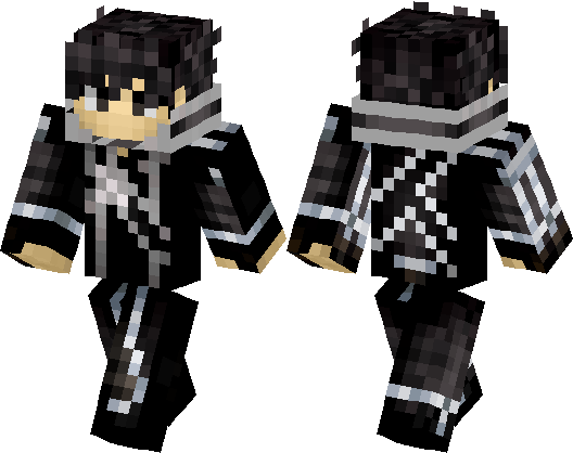 Skin De Kirito Para Minecraft Full Size Png Download Seekpng