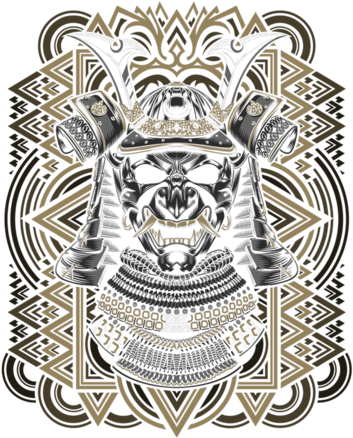 Samurai Mask (571x495), Png Download