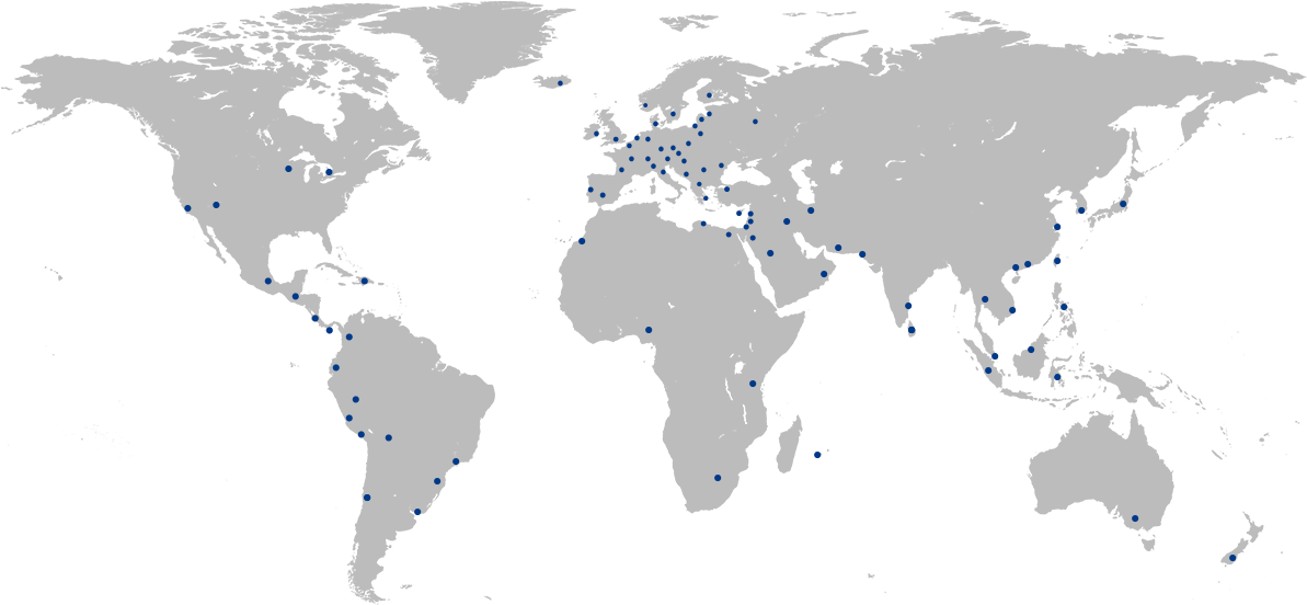82 Distributors Around The World - World Map Outline Vector Royalty Free (1200x562), Png Download