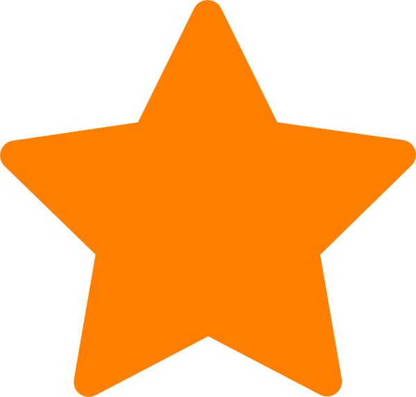 Star-orange Clip Art At Clker - Star Rounded Corners Svg (600x573), Png Download