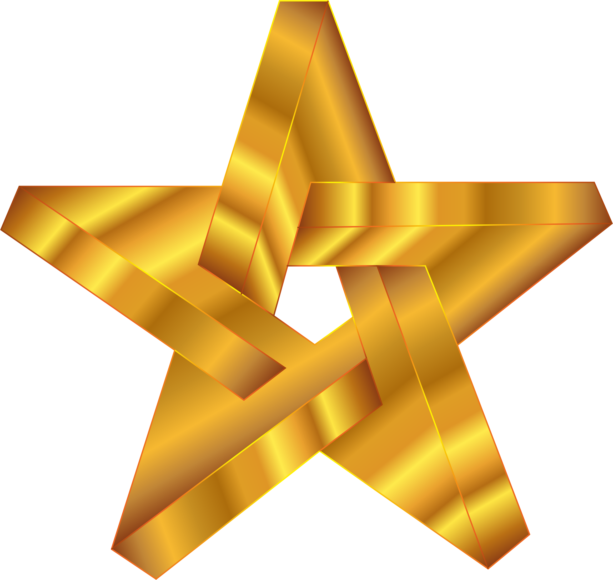 Orange Star Clipart - Gold Star Clipart (2330x2202), Png Download