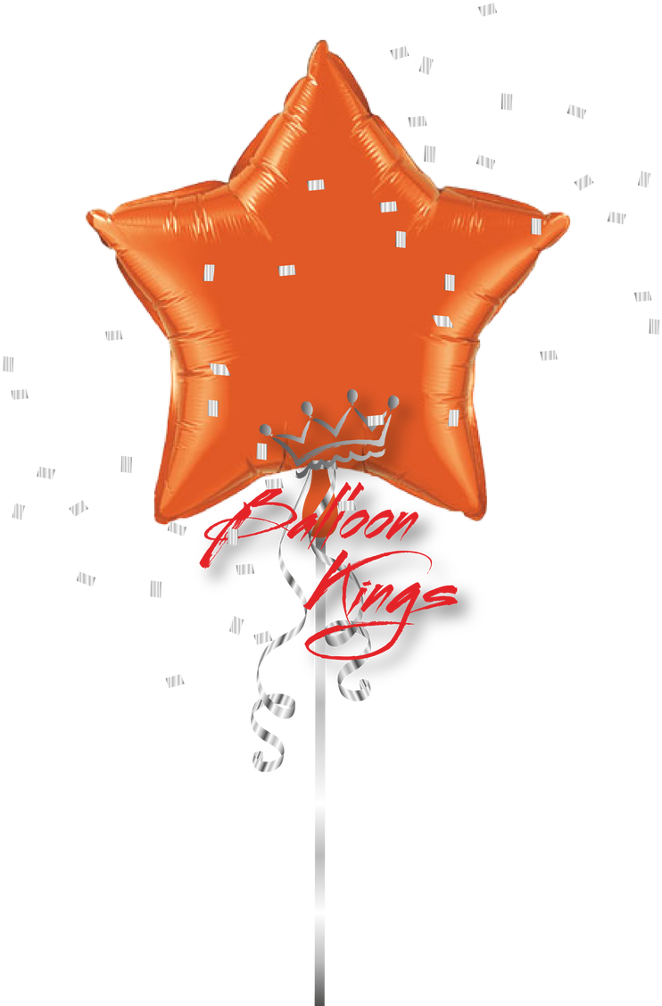 Orange Star - Green Star Foil Balloon (1068x1280), Png Download
