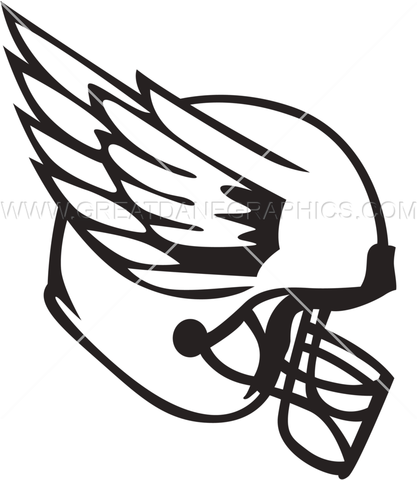 Helmet With Bird Wings - Printed T-shirt (825x1068), Png Download