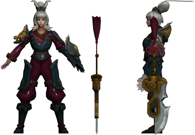 Download Zip Archive - League Of Legends Riven (750x650), Png Download