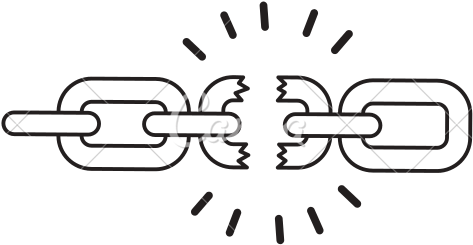 Broken Chains Logo 4 By Theodore - Broken Chain White Icon (550x550), Png Download